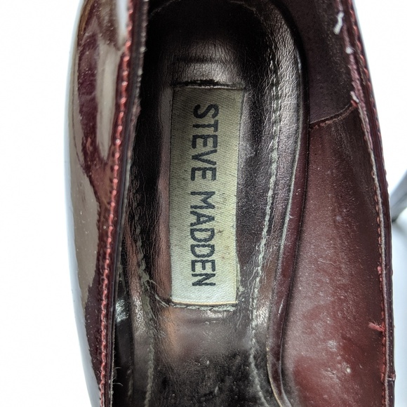 Steve Madden Russhh Wine Patent Leather Heel Pumps - Picture 4 of 5